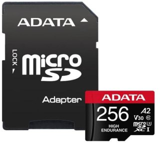 Adata Karta microSD High Endurance 256GB UHS1 U3 V30 A2 100/85MB/s + Adapter ADATA