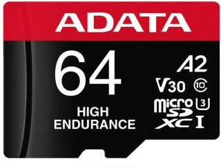 Adata Karta microSD High Endurance 64GB UHS1 U3 V30 A2 100/80MB/s + Adapter ADATA