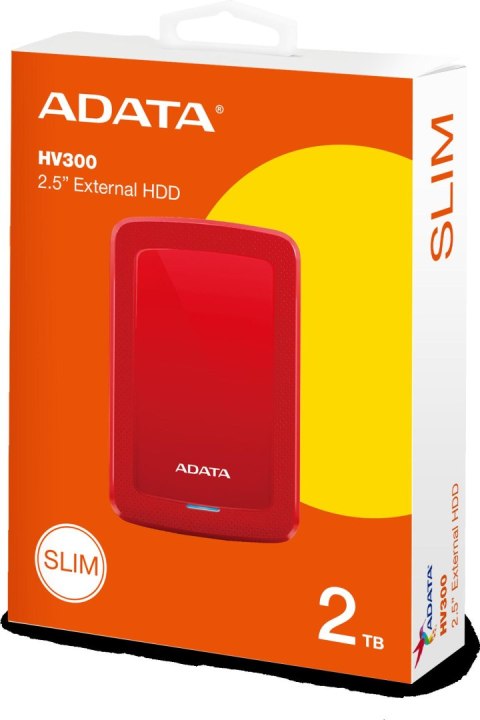 DYSK ZEWNĘTRZNY ADATA DashDrive HV300 2TB 2.5 USB3.1 Czerwony ADATA