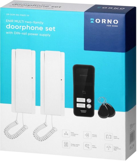 Domofon ORNO OR-DOM-BA-936ZD/W 2-żyłowy/2 rodzinny ORNO