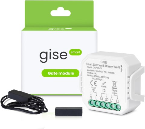 GISE Smart Moduł do sterowania bramą WiFi z czujnikiem otwarcia | Tuya | GG-WF-02 GISE