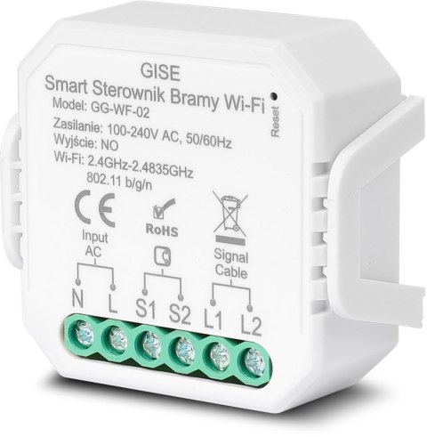 GISE Smart Moduł do sterowania bramą WiFi z czujnikiem otwarcia | Tuya | GG-WF-02 GISE