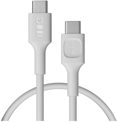 KABEL USB-C / USB-C Greencell PowerFlex 30cm PD 100W biały silikonowy GREEN CELL