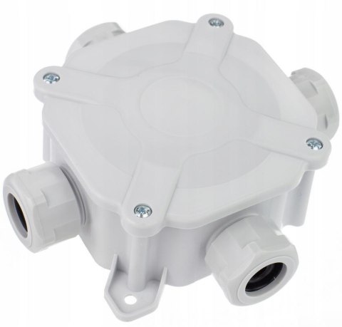 Puszka natynkowa hermetyczna PG16, IP 67 (5x4mm2), kolor szary PAWBOL A.0035 PAWBOL