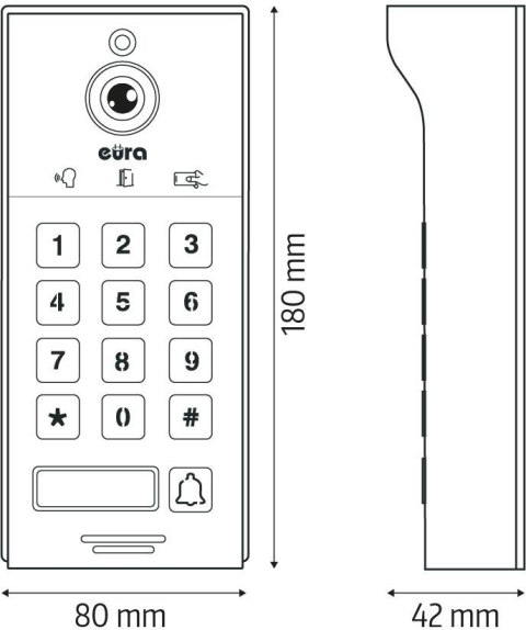 Wideodomofon EURA VDP-30C5 Tuya EURA
