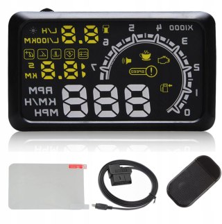 Wyświetlacz LED HUD W02 5.5" OBD2 wersja PRO LUXURY-GOODS