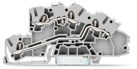 Złączka szynowa WAGO 2‑piętrowa 2,5mm2 L/L szara 2003‑7642 TOPJOBS 50szt WAGO