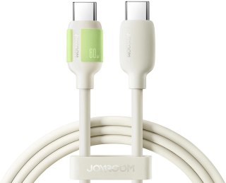 Kabel Joyroom S-A53 60W USB-C - USB-C z fluorescencyjną końcówką 2 m - beżowy JOYROOM