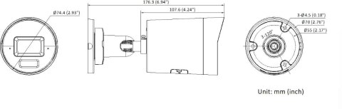 Kamera IP Hikvision DS-2CD2067G3-LI2UY/SL 2.8mm BLACK PL HIKVISION