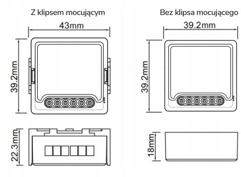 Moduł OXT mini ściemniacz 2 obwody WiFi TUYA OXT