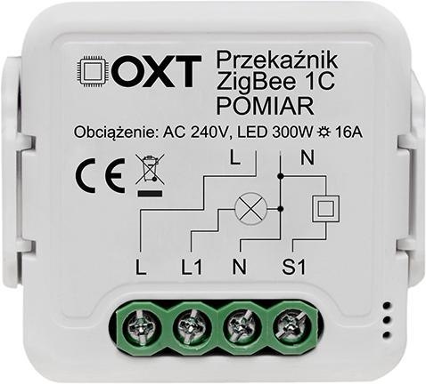 Moduł OXT przekaźnik 1 obw. pomiar 16A ZigBee TUYA OXT