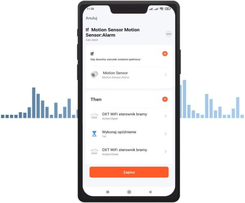 Moduł OXT z sensorem do silnika bramy garażu ZigBee TUYA OXT