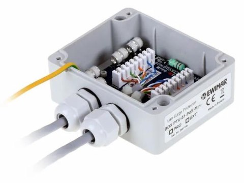 Ogranicznik przepięć do ochrony sieci LAN EWIMAR BOX-PTU-51-EXT/PoE/MINI EWIMAR