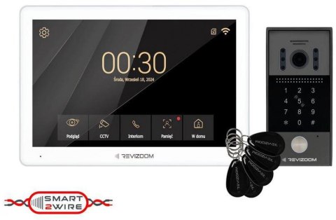 Wideodomofon REVIZOOM RM-T203HD WHITE/RC-212HD-CK1 REVIZOOM