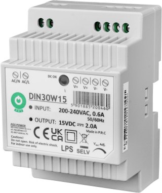 Zasilacz POS DIN30W15 EURA