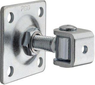 Zawias PSG 61.018.01 z szyldem 80x80x3mm - gwint M16 (regulowany, ucho ocynkowane) PSG