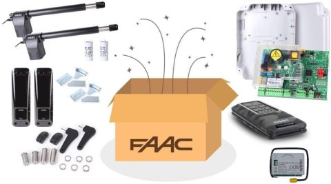 ZestaZestaw Alfa Long FDS - FAAC 414 do 10m bram dwuskrzydłowych FAAC