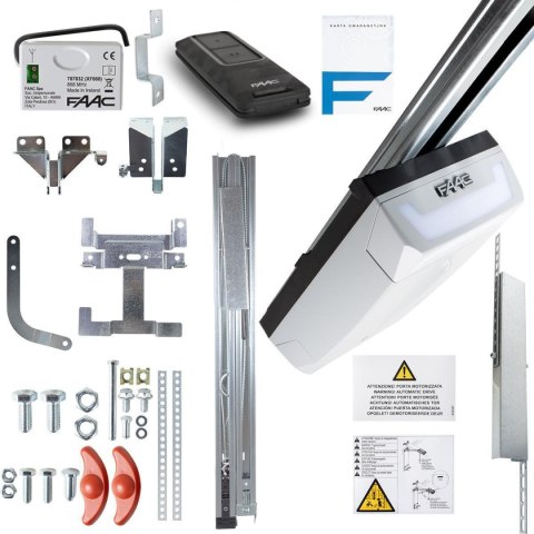 Zestaw FAAC D700HS FDS do bram garażowych z 3m szyną dwuczęściową kewlarową FAAC