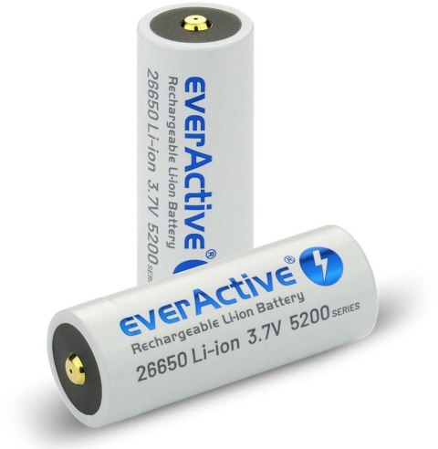 Akumulator 26650 Li-Ion 3,7V everActive 5200mAh micro USB (1 szt.) z zabezpieczeniem EVERACTIVE