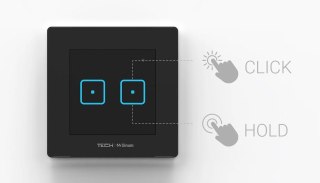 Bezprzewodowy włącznik dwupolowy czarny FS-02 Tech Sterowniki TECH STEROWNIKI