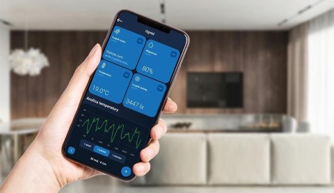 Bezprzewodowy włącznik dwupolowy czarny FS-02 Tech Sterowniki TECH STEROWNIKI