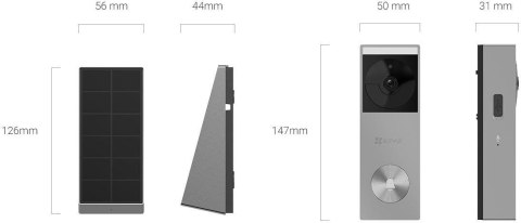 Dzwonek wideo Ezviz HP3 Pro 3MPx z panelem solarnym EZVIZ