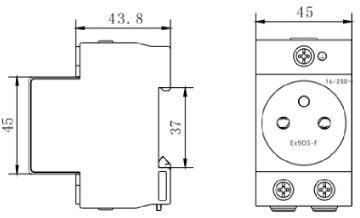 Gniazdo modułowe, na szynę DIN TH-35, do rozdzielnicy Noark Ex9DS-F 106194 NOARK