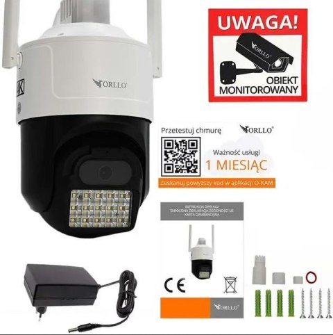 Kamera IP ORLLO Z17 Ultra 4K zewnętrzna obrotowa GSM na kartę SIM ORLLO