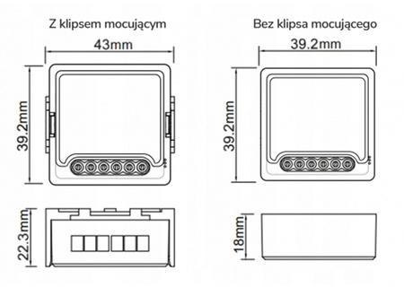 Moduł OXT mini przekaźnik beznapięciowy AC 230V DC 5V 12-48V WiFi TUYA OXT