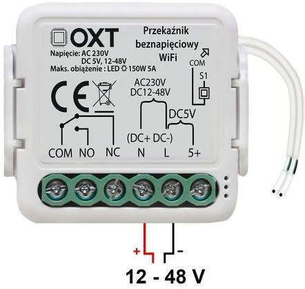 Moduł OXT mini przekaźnik beznapięciowy AC 230V DC 5V 12-48V WiFi TUYA OXT