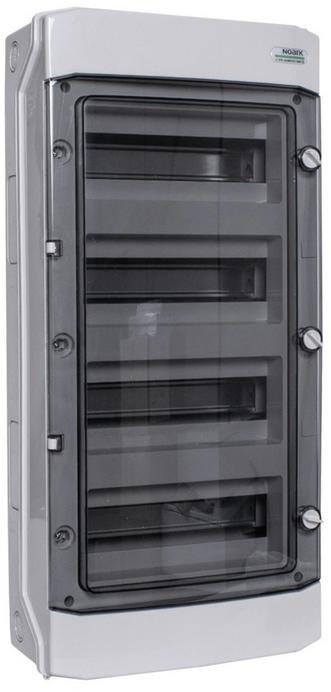 PLASTIKOWA OBUDOWA INSTALACYJNA Natynkowa IP65 4X12 modułów. PHS 48T NOARK 110814 NOARK