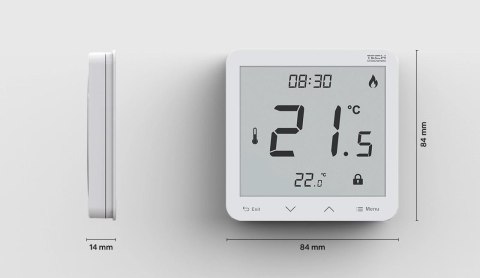 Przewodowy dwustanowy regulator pokojowy podtynkowy czarny ST-297z v3 Tech sterowniki TECH STEROWNIKI