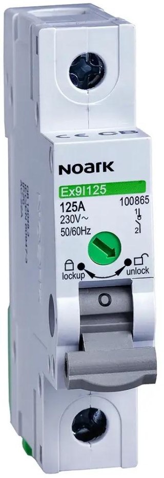 ROZŁĄCZNIK IZOLACYJNY, SZER. 1 MODUŁ, 1P, 63A, Ex9I125 1P 63A Noark 100864 NOARK