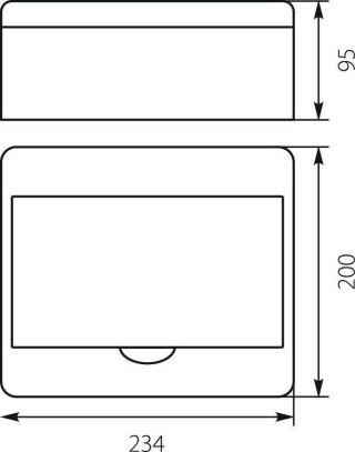 Rozdzielnica n/t RN-8 Fala (N+PE) IP40 200x234x95mm, biała | 7.2 Elektro-Plast Opatówek ELEKTRO-PLAST OPATÓWEK