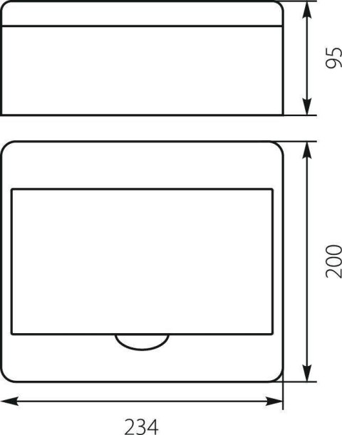 Rozdzielnica n/t RN-8 Fala (N+PE) IP40 200x234x95mm, biała | 7.2 Elektro-Plast Opatówek ELEKTRO-PLAST OPATÓWEK