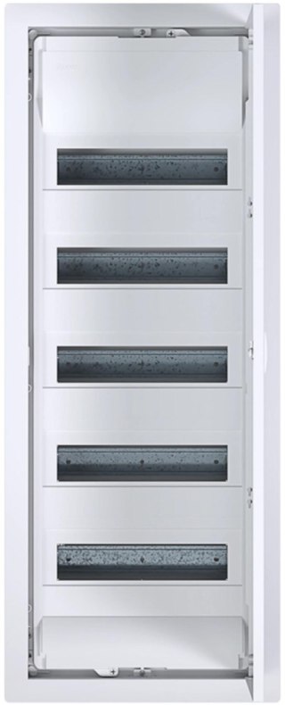 Rozdzielnica podtynkowa z drzwiami metalowymi, 5 rzędów, 60 modułów, IP30, HAGER Volta VU60NC HAGER