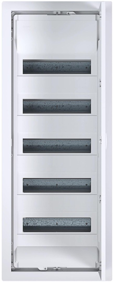 Rozdzielnica podtynkowa z drzwiami metalowymi, 5 rzędów, 60 modułów, IP30, HAGER Volta VU60NC HAGER