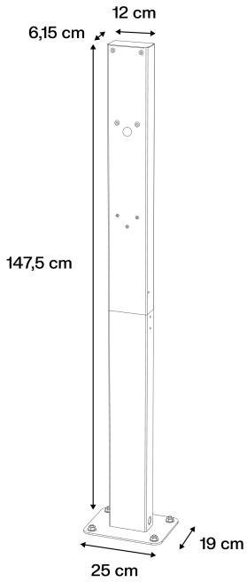 SŁUPEK MONTAŻOWY Greencell HabuDen Post DO STACJI ŁADOWANIA HabuDen WALLBOX EVGCAKHP1 GREEN CELL