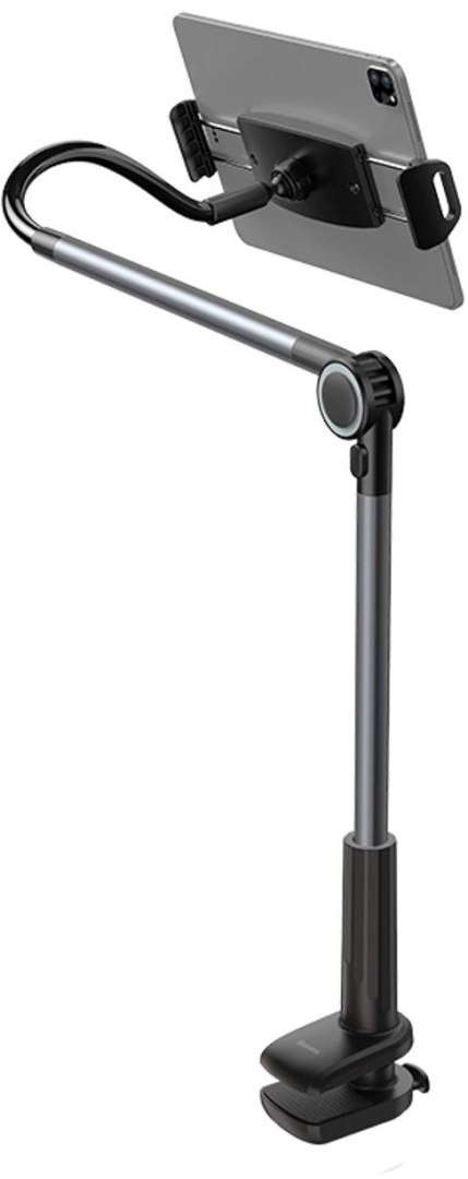 Uchwyt Baseus Otaku na telefon, tablet, obrotowy, regulowany, mocowany do blatu - szary BASEUS