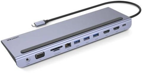 Unitek Hub USB 11 w 1, USB-C, RJ45, MST, 100W PD UNITEK