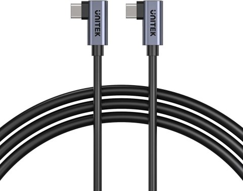 Unitek kabel USB-C do USB-C PD 100W podwójny 90 stopni, 0,5m UNITEK