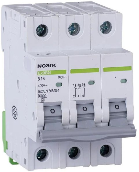 WYŁĄCZNIK NADPRĄDOWY 6 KA, C, 10A, 3P, Ex9BN 3P C10 Noark 100141 NOARK