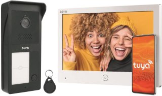 Wideodomofon EURA 2-żyłowy VDP-49A3-2TY biały Tuya EURA