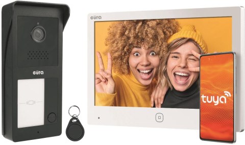 Wideodomofon EURA 2-żyłowy VDP-49A3-2TY biały Tuya EURA