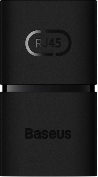 Złączka sieciowa łącznik kabli Ethernet RJ-45 Baseus AirJoy Series 2 szt. - czarna BASEUS