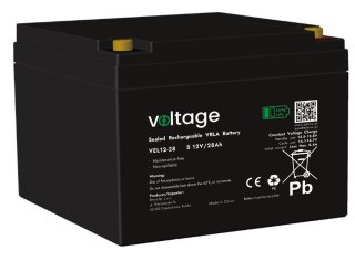 Akumulator AGM Voltage Long Life 12V 28Ah VEL12-28 (Żywotność 15 lat) VOLTAGE