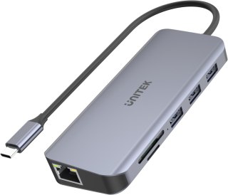 Hub USB Unitek USB-C 3xUSB 3.1 PD HDMI SD VGA RJ45 UNITEK