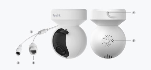 Kamera IP Reolink E Series E540 PTZ 5MP Wi-Fi LED biała REOLINK