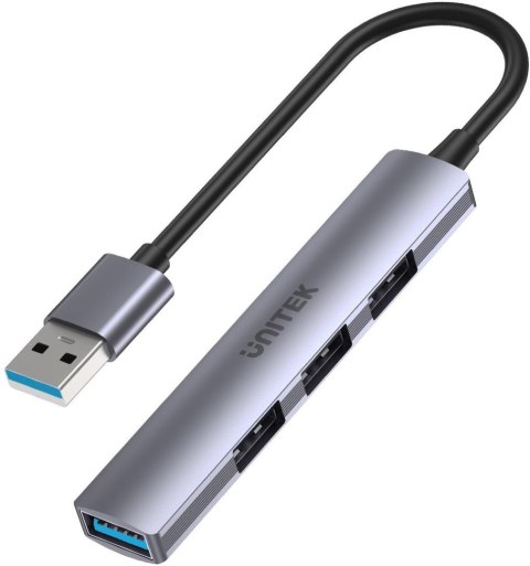 Unitek Hub USB-A 1*USB-A 5 Gbps, 3*USB-A 2.0 alu UNITEK