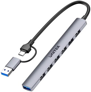 Unitek Hub USB-A/C 7w1 z adapterem UNITEK